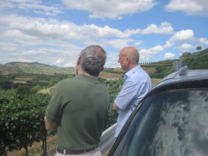 Mike and Bernhard looking out over the Kaiserstuhl.